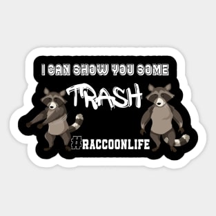 I Can Show You Some Trash Raccoon Life Sticker